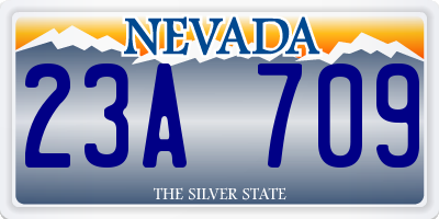 NV license plate 23A709