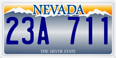 NV license plate 23A711