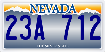 NV license plate 23A712