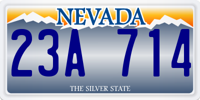 NV license plate 23A714