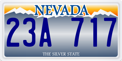 NV license plate 23A717