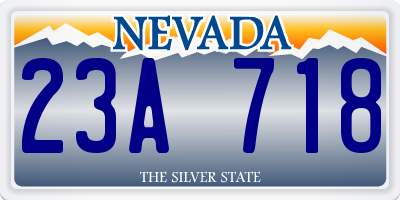 NV license plate 23A718