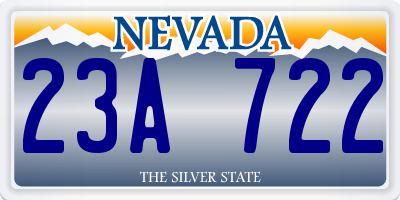 NV license plate 23A722