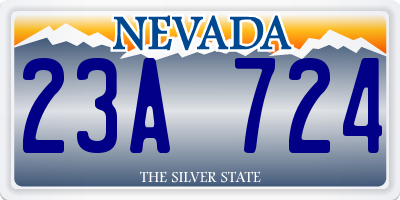NV license plate 23A724