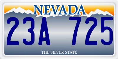 NV license plate 23A725