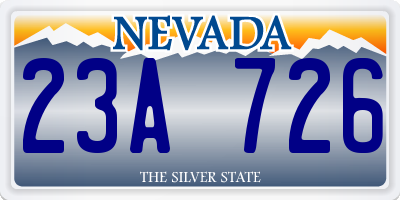 NV license plate 23A726