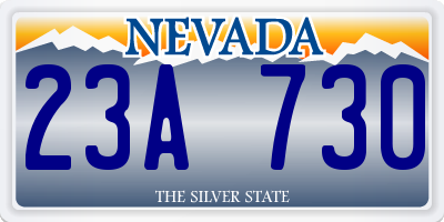 NV license plate 23A730