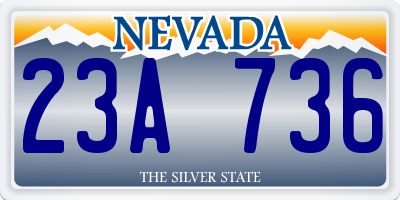 NV license plate 23A736