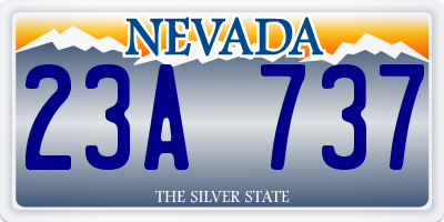 NV license plate 23A737