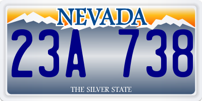 NV license plate 23A738