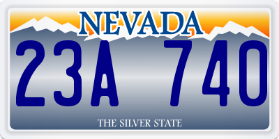 NV license plate 23A740