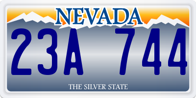 NV license plate 23A744