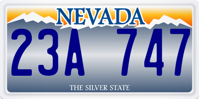 NV license plate 23A747