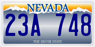 NV license plate 23A748