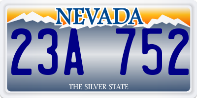 NV license plate 23A752