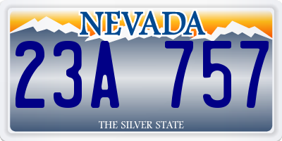 NV license plate 23A757