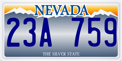 NV license plate 23A759