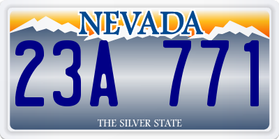 NV license plate 23A771