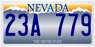 NV license plate 23A779