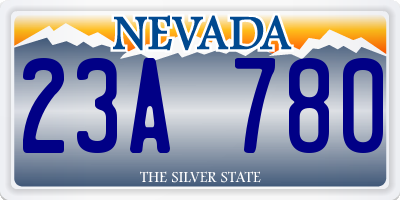 NV license plate 23A780