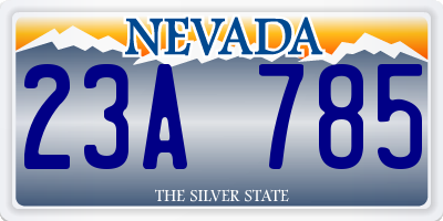 NV license plate 23A785