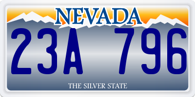 NV license plate 23A796