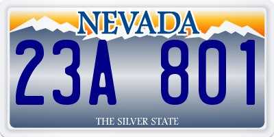 NV license plate 23A801