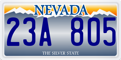 NV license plate 23A805