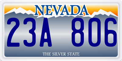 NV license plate 23A806