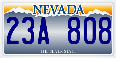 NV license plate 23A808