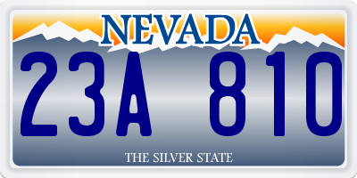 NV license plate 23A810