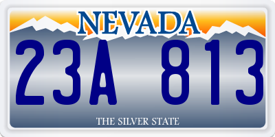 NV license plate 23A813