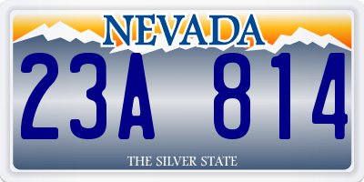 NV license plate 23A814