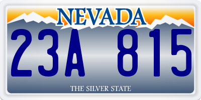NV license plate 23A815