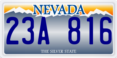 NV license plate 23A816