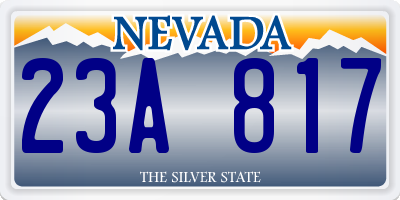 NV license plate 23A817