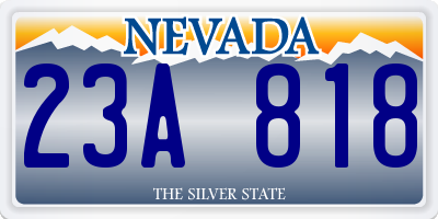 NV license plate 23A818