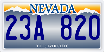 NV license plate 23A820