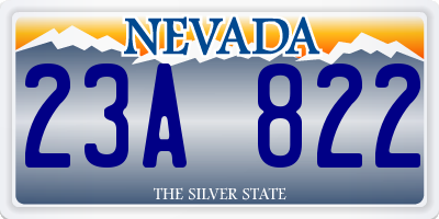 NV license plate 23A822