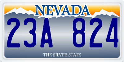 NV license plate 23A824