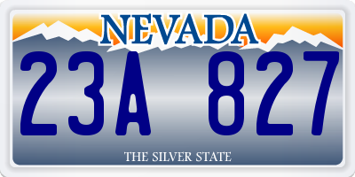 NV license plate 23A827