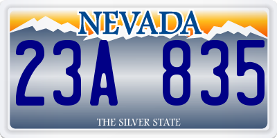 NV license plate 23A835