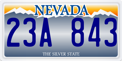 NV license plate 23A843