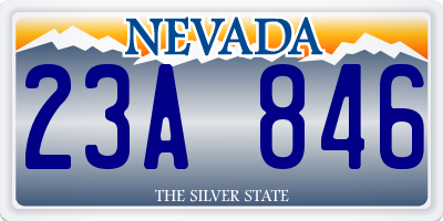 NV license plate 23A846