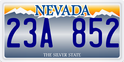 NV license plate 23A852
