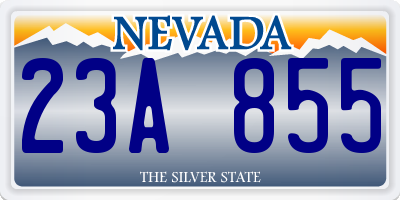 NV license plate 23A855