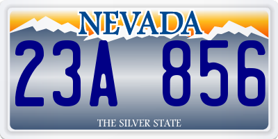 NV license plate 23A856