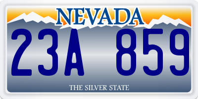 NV license plate 23A859