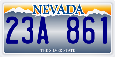 NV license plate 23A861