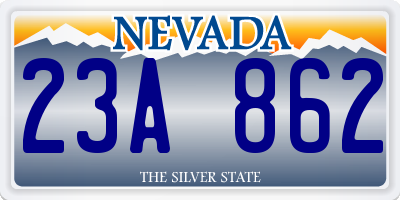 NV license plate 23A862